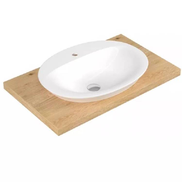Раковина Serel Hera HR34TXS110H встраиваемая, овальная 46x60 см