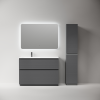 Тумба с раковиной Sancos Folk Floor напольная, 120x45x87, левая, c двумя ящиками оснащенными доводчиками, Grey soft фото 4