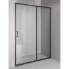 Душевая дверь в нишу Orange E02-140TB профиль черный, стекло прозрачное, 140.5x190 фото 2