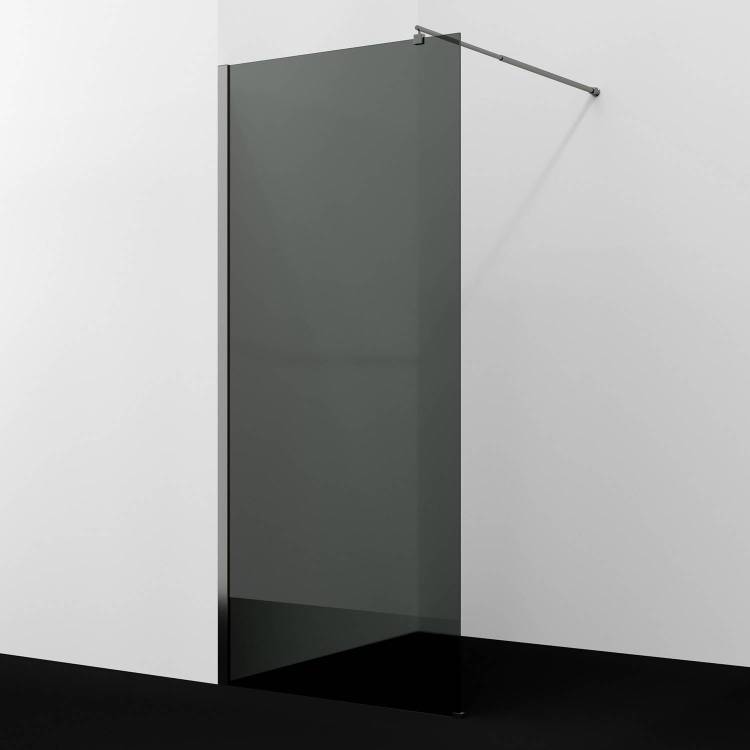 Душевая перегородка Wasserkraft Rur 30W39GR-TG профиль графит, стекло тонированное, 90x120x200