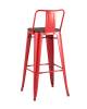 Набор из 2 барных стульев Stool Group Tolix Wood YD-H765E-W LG-03 X2 красный глянцевый со спинкой фото 4