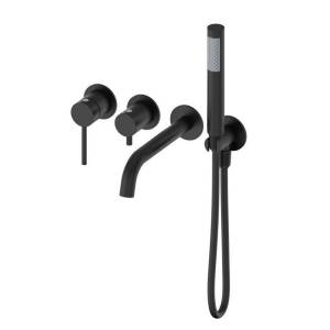 Смеситель для ванны Oliveeka Y OL-889017-MB встраиваемый, с внутренней частью, черный матовый