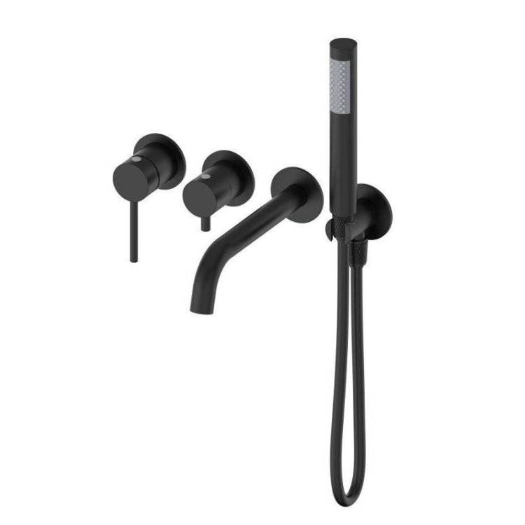 Смеситель для ванны Oliveeka Y OL-889017-MB встраиваемый, с внутренней частью, черный матовый