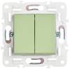 Выключатель 2-клавишный IEK Skandy SK-V20-0-10-K06 мятный фото 2