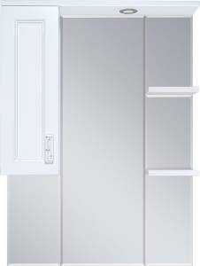 Зеркало Misty Дива 75 L c подсветкой, белое