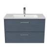 Тумба с раковиной Kerama Marazzi Piano синий, тумба PIA.CL.85\BLU.M + рак. PI.wb.85 фото 3
