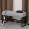 Банкетка Tetchair Charli lux 25117 VT shape silver, велюр, букле, со стеллажом для обуви фото 8