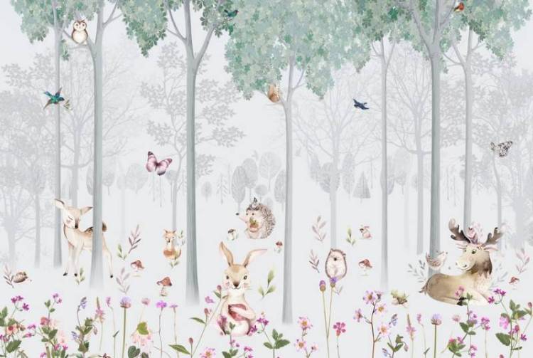 3D Фотообои Artegrafico «Уютная полянка» KID-042 песок