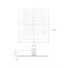 Верхний душ Omnires Ultra Slimline WGU225CR хром фото 2