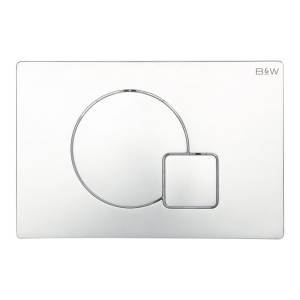 Кнопка смыва Black&White WPI-09523 24.4x16.2 Bright Chrome