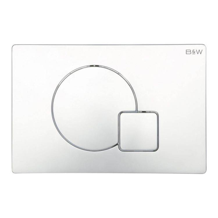 Кнопка смыва Black&White WPI-09523 24.4x16.2 Bright Chrome