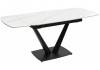 Стол Woodville Alarti 493187 matt white marble sintered stone/black 120(180)x80x76 фото 8