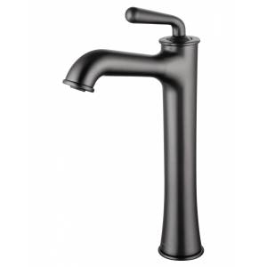 Смеситель для раковины Wonzon & Woghand WW-88239008-BGM высокий, темный графит