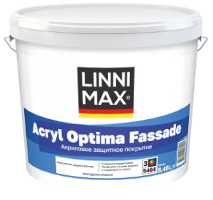 Краска акриловая Linnimax Acryl Optima Fassade база 3 8.46 л