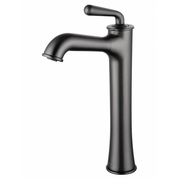 Смеситель для раковины Wonzon & Woghand WW-88239008-BGM высокий, темный графит