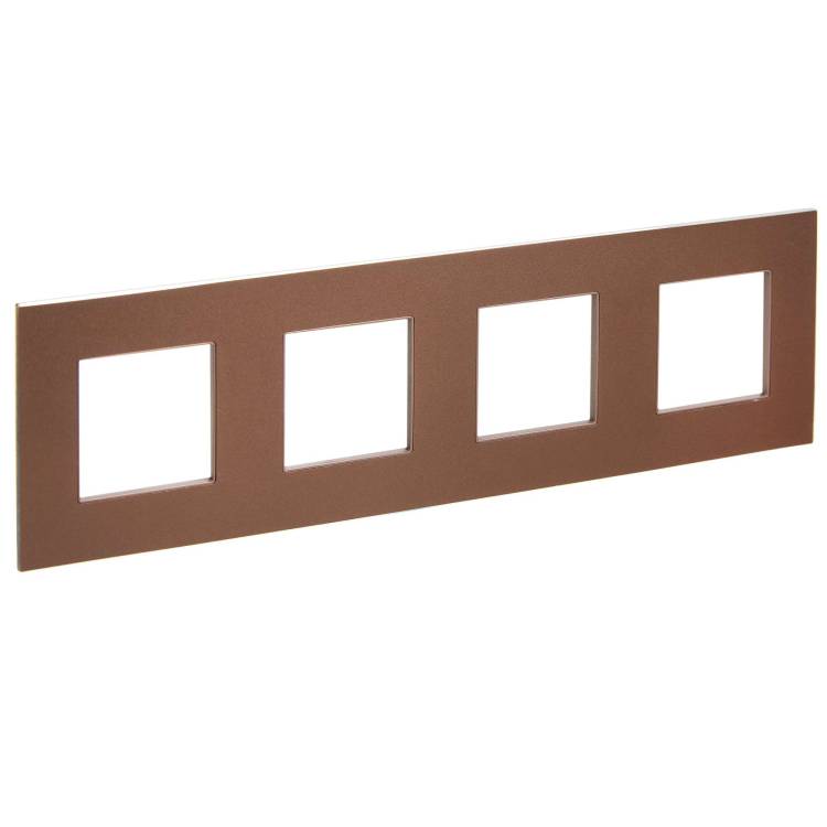 Рамка 4-постовая IEK Skandy SK-M42-M-K30 шоколад