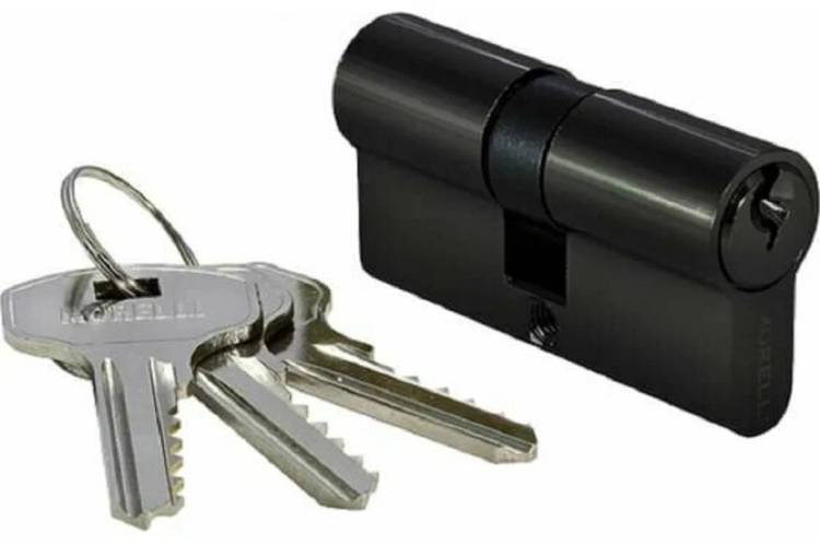 Цилиндр ключевой высокой секретности Morelli HS 60C BL черный, перфорированный ключ