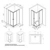 Душевой уголок AM.PM X-Joy W94G-403-10080-MТ Square Slide 100х80, матовый хром, прозрачное фото 8