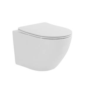 Унитаз подвесной Taliente Amato AE65053 Esteso T3 безободковый, с крышкой-сиденьем микролифт