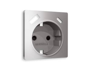 Лицевая панель для электрической розетки с заземлением со шторками 2USB A+C Ambrella Volt Alfa AP5100