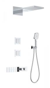 Душевой комплект Wonzon & Woghand WW-D4538-A-CR с термостатом, хром