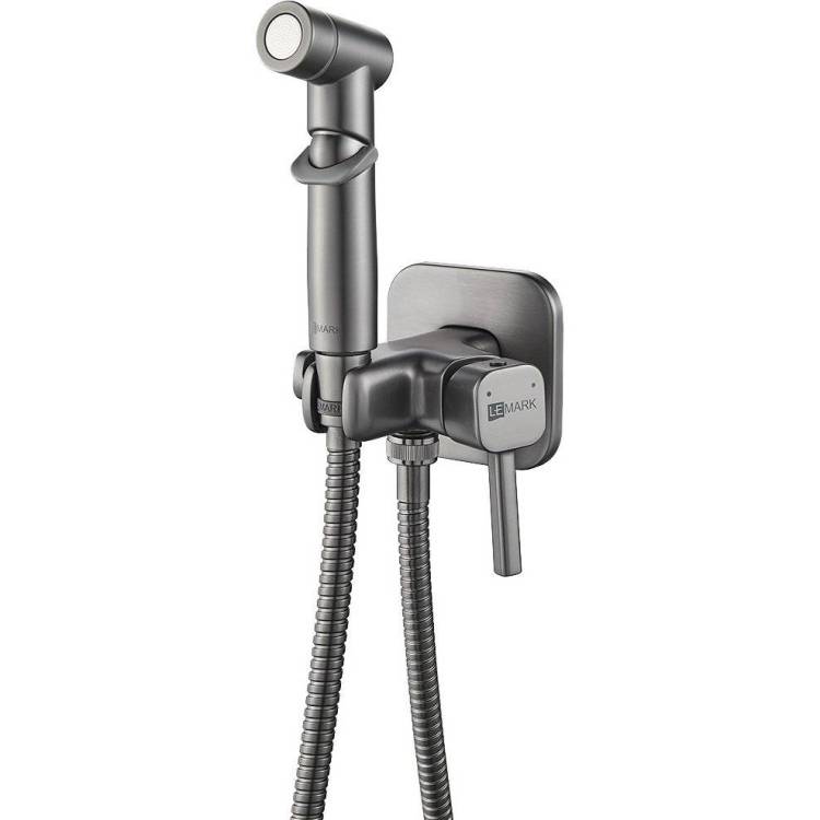 Гигиенический душ Lemark Solo LM7165GM графит, со смесителем, с внутренней частью