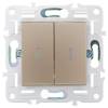 Выключатель 2-клавишный IEK Skandy SK-V20-1-10-K98 песочный фото 5