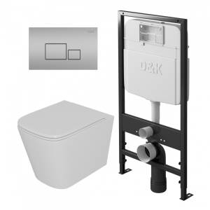 Комплект D&K Quadro DS1511604 кнопка хром