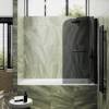Шторка на ванну MaybahGlass MGV-791-6 80x140, поворотная, стекло графит 6 мм, профиль черный, с полотенцедержателем фото 3