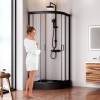 Душевой уголок AM.PM Gem W90G-401-090BT 90x90, профиль черный фото 3