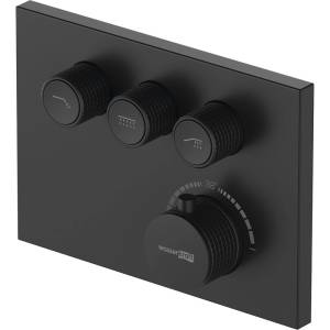 Смеситель для душа Wasserkraft Elbe 7458 Thermo с термостатом, черный матовый