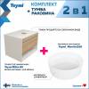Тумба с раковиной Teymi Ritta подвесная, белый, дуб, 65 см, с раковиной Martta D36 фото 2