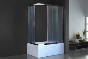Душевой уголок Royal Bath RB 8100BP-C-CH правый, профиль хром, стекло рифленое, 100x80x200