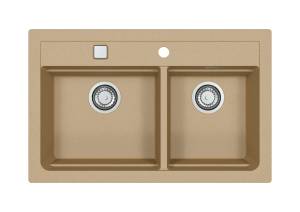 Мойка кухонная Alveus Granital Atrox 50 1132000 Beige - G55 с сифоном, 79x50