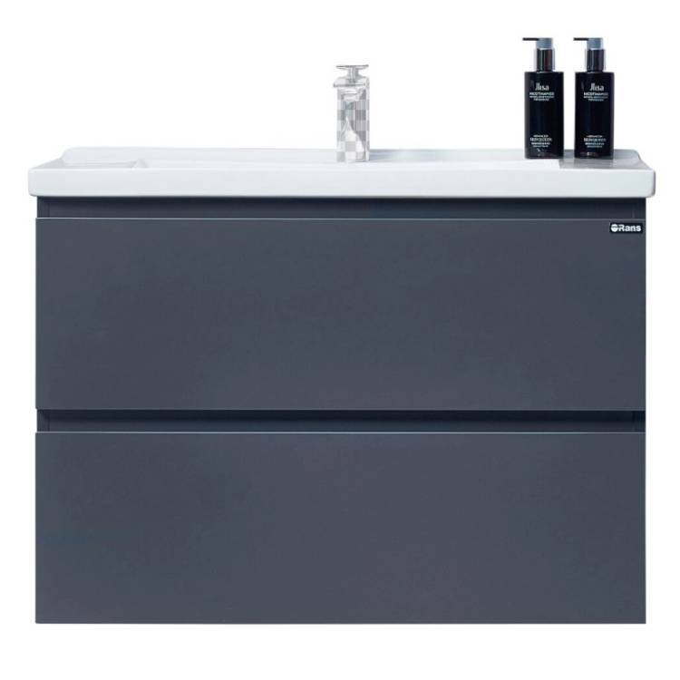 Тумба с раковиной Orans 4023600З графитовый матовый, 60x57x48