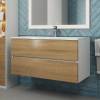 Тумба под раковину Uperwood Barsa 293020533 подвесная, белая, дуб сонома, 100 см фото 3