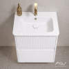 Тумба с раковиной Alavann Wave 60 белый фото 2
