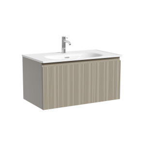 Тумба под раковину Sancos Code CD80GP подвесная, 78.5x45.3x40, Серая платина