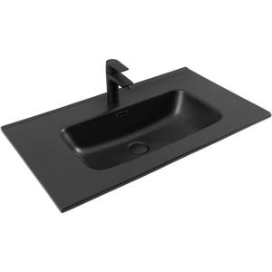 Раковина Aquanet Flat 329255 80 см, черная матовая