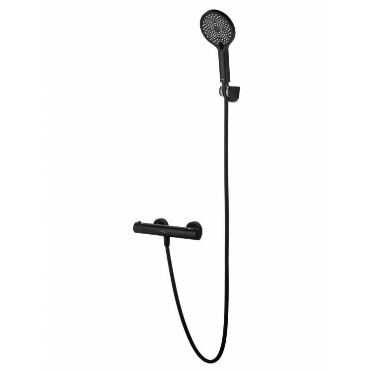 Смеситель для душа Wonzon & Woghand WW-B2065-A-MB термостатический, черный матовый