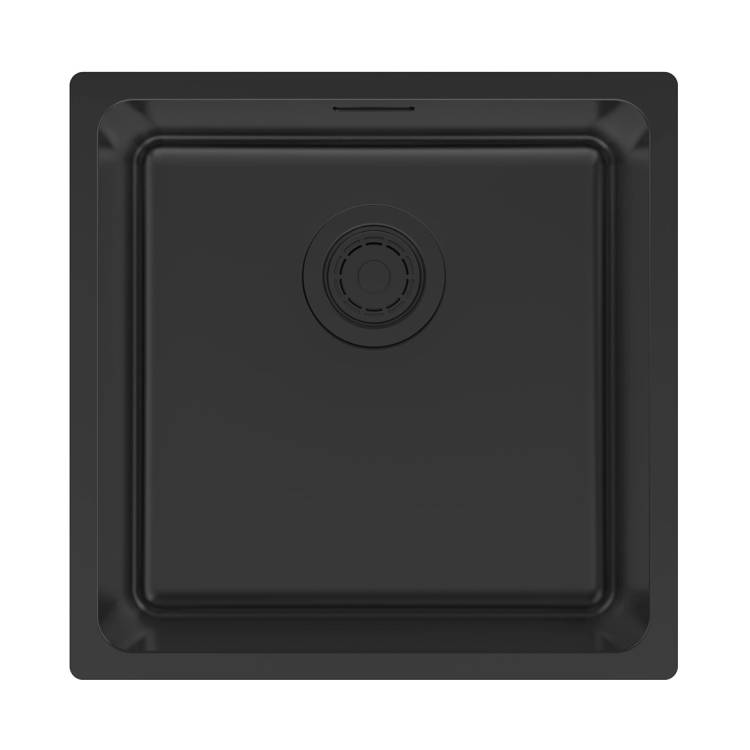 Мойка кухонная Paulmark Yuni 44 Uni YU44-MBN Матовый Черный, 44x44