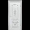 Межкомнатная дверь эмаль Шейл Дорс Соло R-0 B3, глухая, белый, патина серебро 900x2000