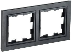 Рамка 2-постовая IEK Brite BR-M22-K02 черный