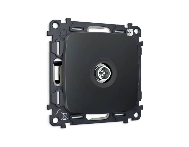 Комплект механизма TV розетки оконечной Ambrella Volt MO MO913005 графит мягкое касание