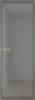 Межкомнатная дверь Profil Doors 1 AGN цвет профиля Никель матовый, стекло безопасное 4 мм иней графит 700x2000