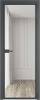 Межкомнатная дверь Profil Doors 1 AX цвет профиля Серая ночь, стекло безопасное 6 мм ромб белый 700x2000
