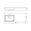 Раковина Uperwood Cosmos Quartz RCosmos Quartz120LJ над стиральной машиной, левая, жасмин, 120x48 фото 4