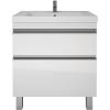 Тумба с раковиной Dreja Grace Plus 60 с опорами, белый глянец фото 2