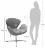 Кресло Bradex Home Swan Style Chair RF 0689 темно-серый/искусственная замша фото 6