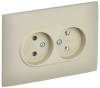 Розетка 2-местная IEK Skandy SK-R20-10-K10-F бежевый